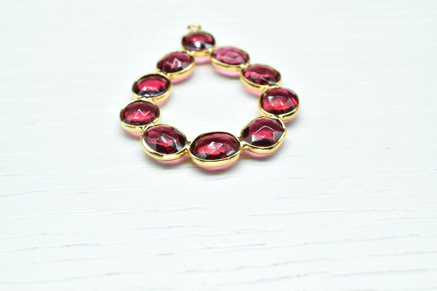 Pink Tourmaline Drops Pendant,Pink Tourmaline Quartz Gold Plating Single Bail Component Earring Jewelry,Pink Tourmaline Charms Jewelry,Gift