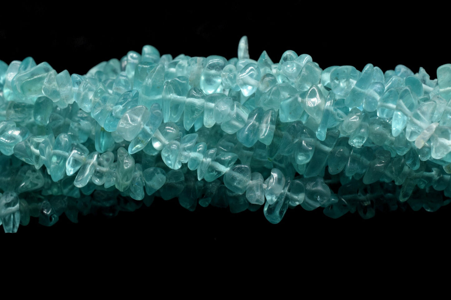Apatite Chip Beads Strand,Apatite Chips String Gems Chips Strand Ocean Green,Natural Sky Blue Nugget Bead, Gemstone Mineral,Semi Transparent
