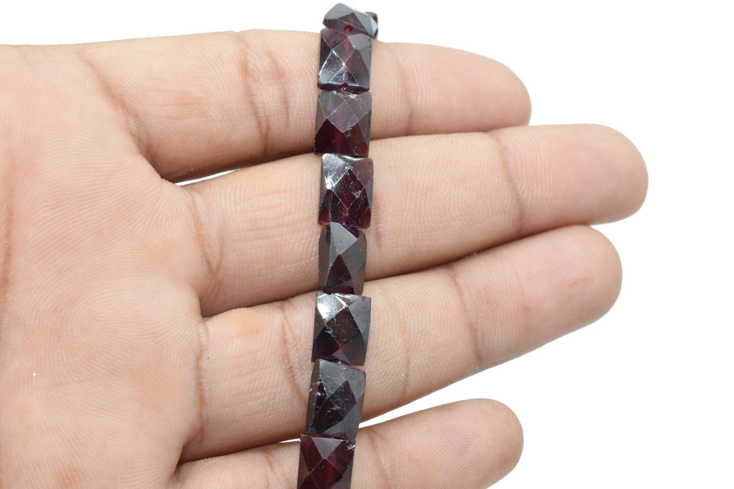 Garnet 8x10mm Rectangle shape Briolette,garnet faceted beads,Garnet Briolette,Garnet strand,Garnet jewelry making beads,Garnet faceted beads