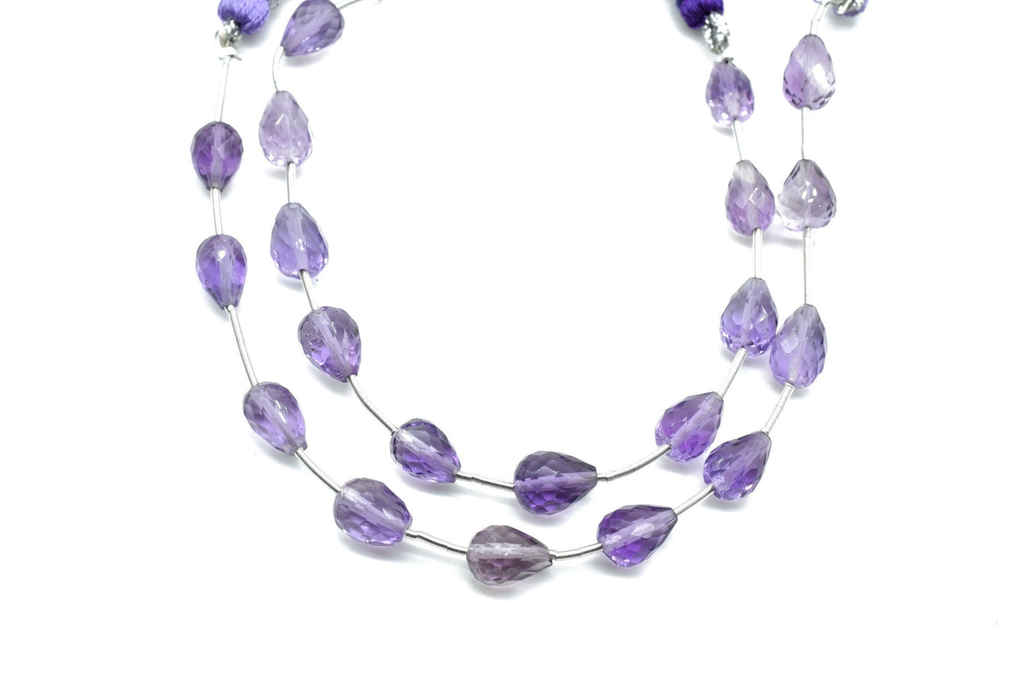 Amethyst Drop Shape Briolettes,Amethyst spiky teardrops,Genuine Amethyst-Faceted Pear Shape Briolette,Amethystx 8x10mm TearDrop shape,Jewels