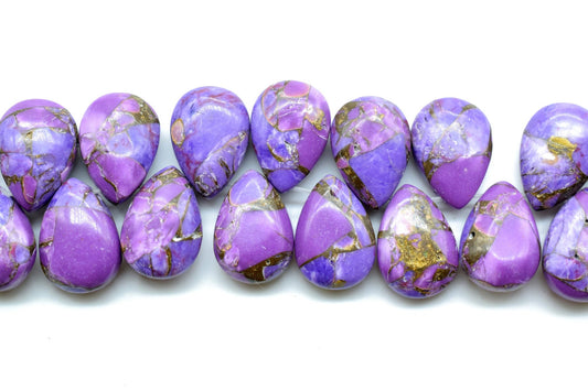 Purple Copper Turquoise 9x13mm Smooth Pear Shape Briolettes,Smooth Pear Shape Beads,Calibrated Gemstones beads,Turquoise Briolette beads