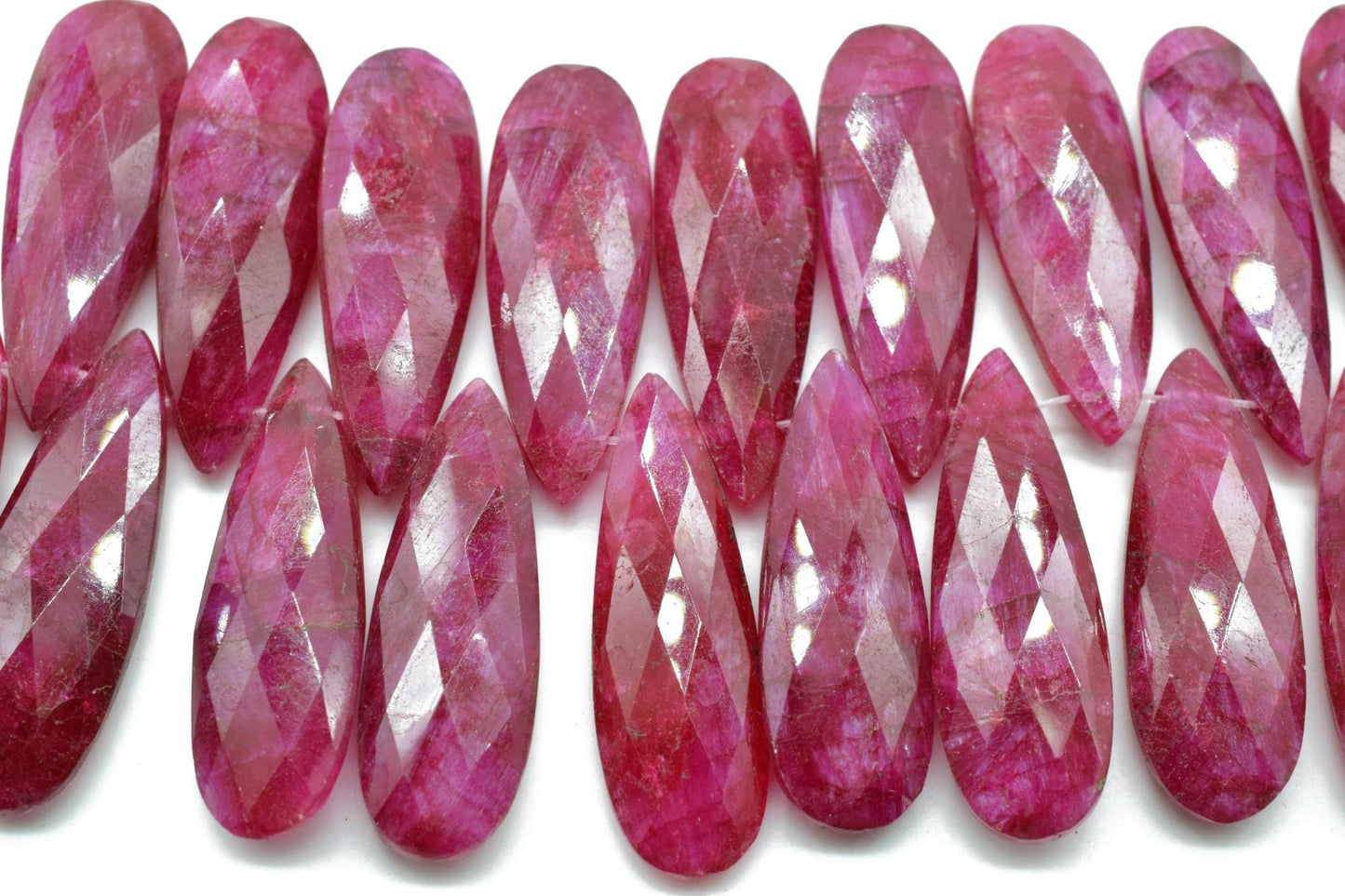 Natural Ruby Long drop 10x30mm Briolettes, Briolette, Ruby Tear Drop Briolettes,Ruby jewelry supplies, drops, jewelry making beads