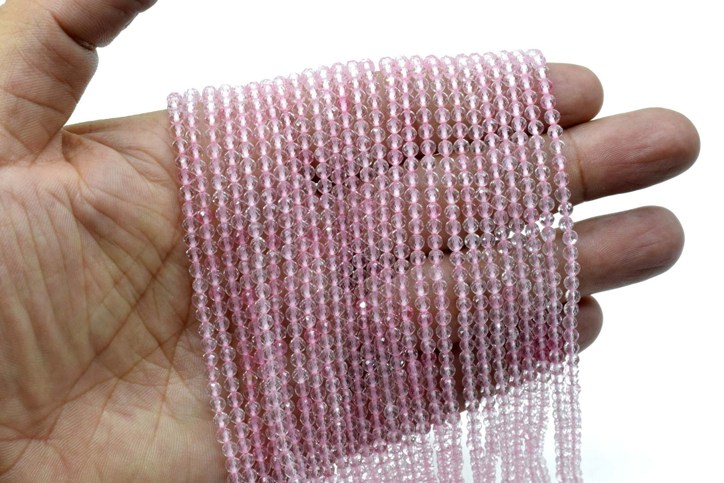 Pink Topaz Coated Faceted beads,Finest Quality beads strand,3.5 mm faceted beads,Rondelle Beads,Pink gemstone beads,Coated Beads