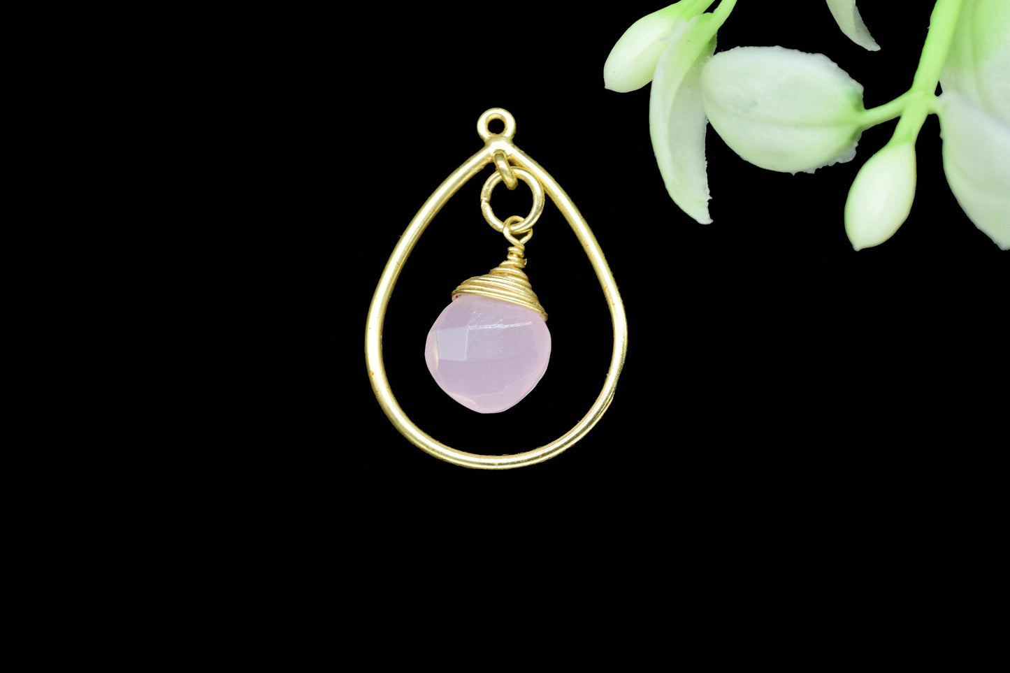 Gemstone Wire Wrapped Connectors,Handmade Components,Beads Pendant Jewelry,Finding Teardrop,Components Dangle Earrings,Station Link Supply