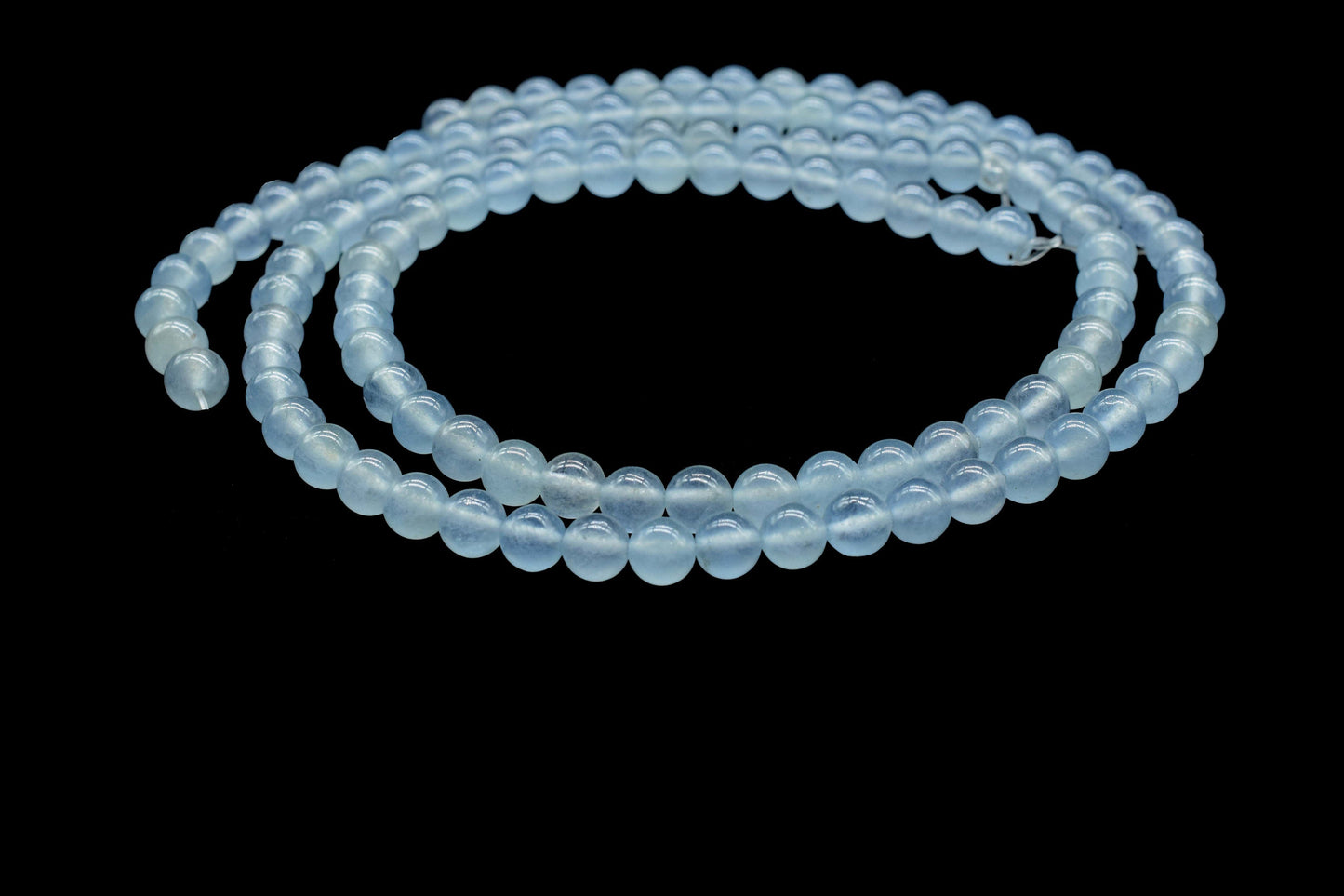 Blue Jade Smooth Gemstone 6mm To 7mm Round Shape Briolettes,Blue Jade Strands Jewelry,Light Blue Jade Gemstone 15 Inch Beads Strands Jewelry