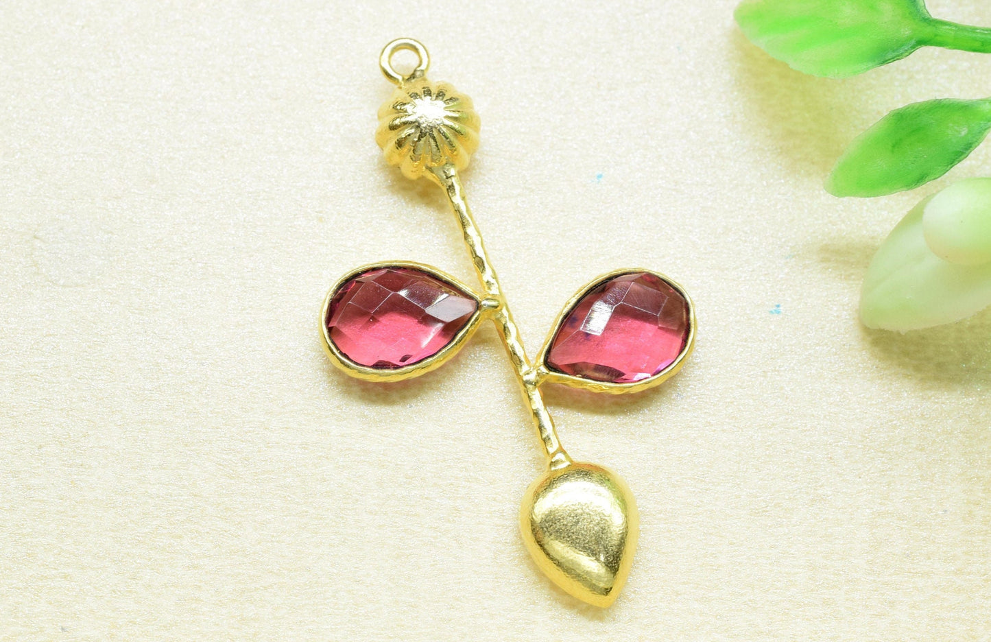 Pink Tourmaline Charms/Tourmaline Pendant/Gemstone Components/Connector Charms/Single Bail Pendant/Teardrop  Pendants/Custom Jewellery , DIY