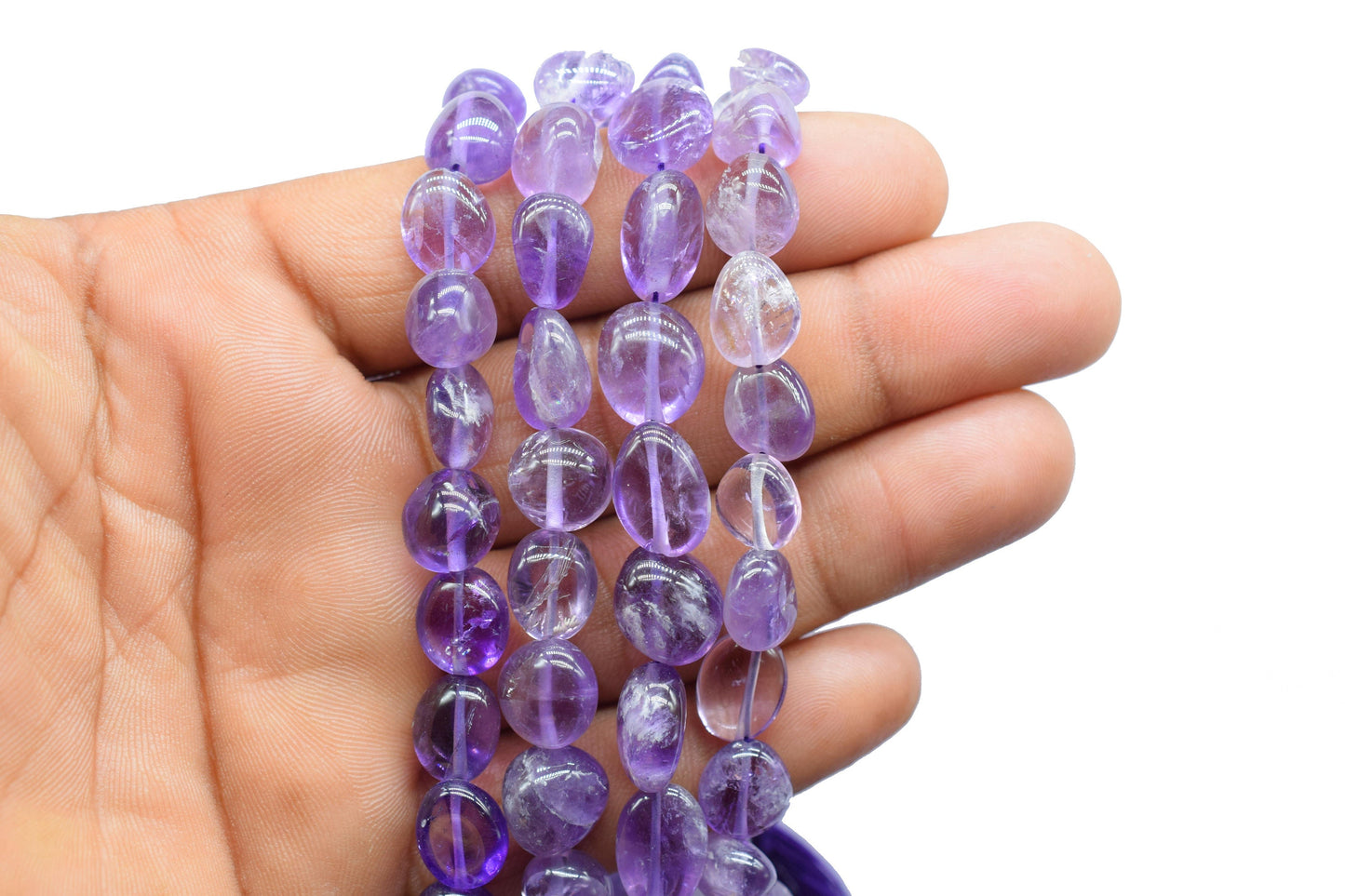 Natural Gemstone Nuggets Beads/Smooth Beads/Jewelry Making Craft/Amethyst Nuggets Beads/Handmade Jewelry/Amethyst Jewelry/Gift