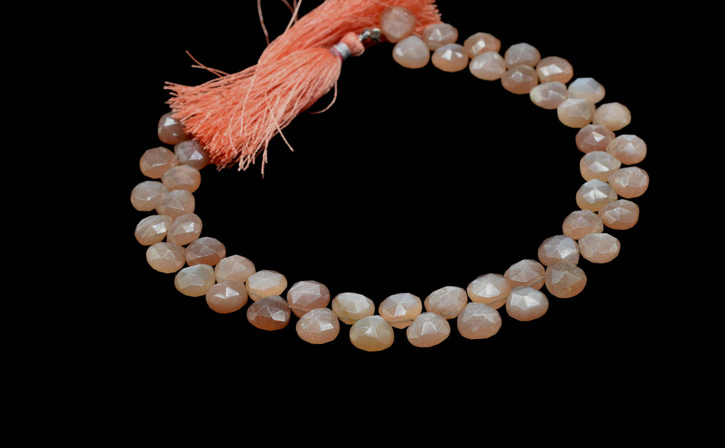 Peach Moonstone Faceted Heart Shape Beads,Peach Moonstone Briolettes,Peach Moonstone 10mm Briolettes,Jewelry Making Beads,jewelry beads