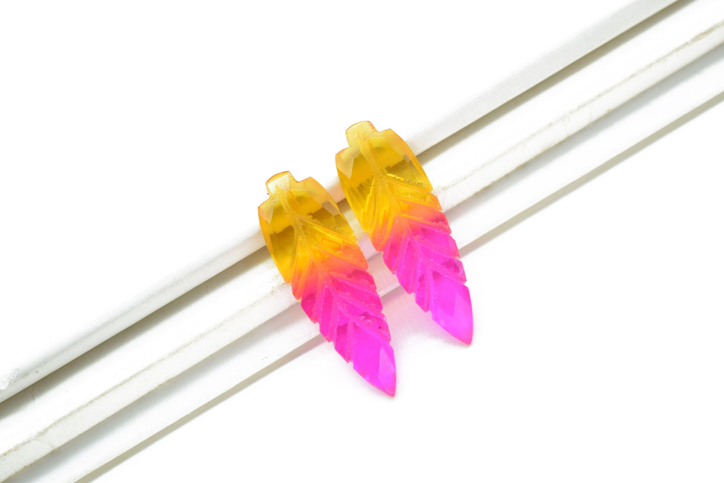 Ametrine 10x30mm Faceted carved Briolettes,,Gemstone Briolettes,Ametrine Leaf Carved Briolettes,Hand Carved Beads,Ametrine Carving Beads,
