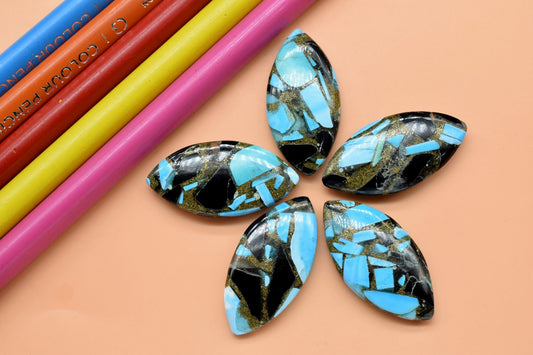 15x30mm Marquise Shape Copper Turquoise Beads,Oyster Black Copper Turquoise Briolettes,Rare Copper Turquoise Briolettes,Fancy Turquoise Bead