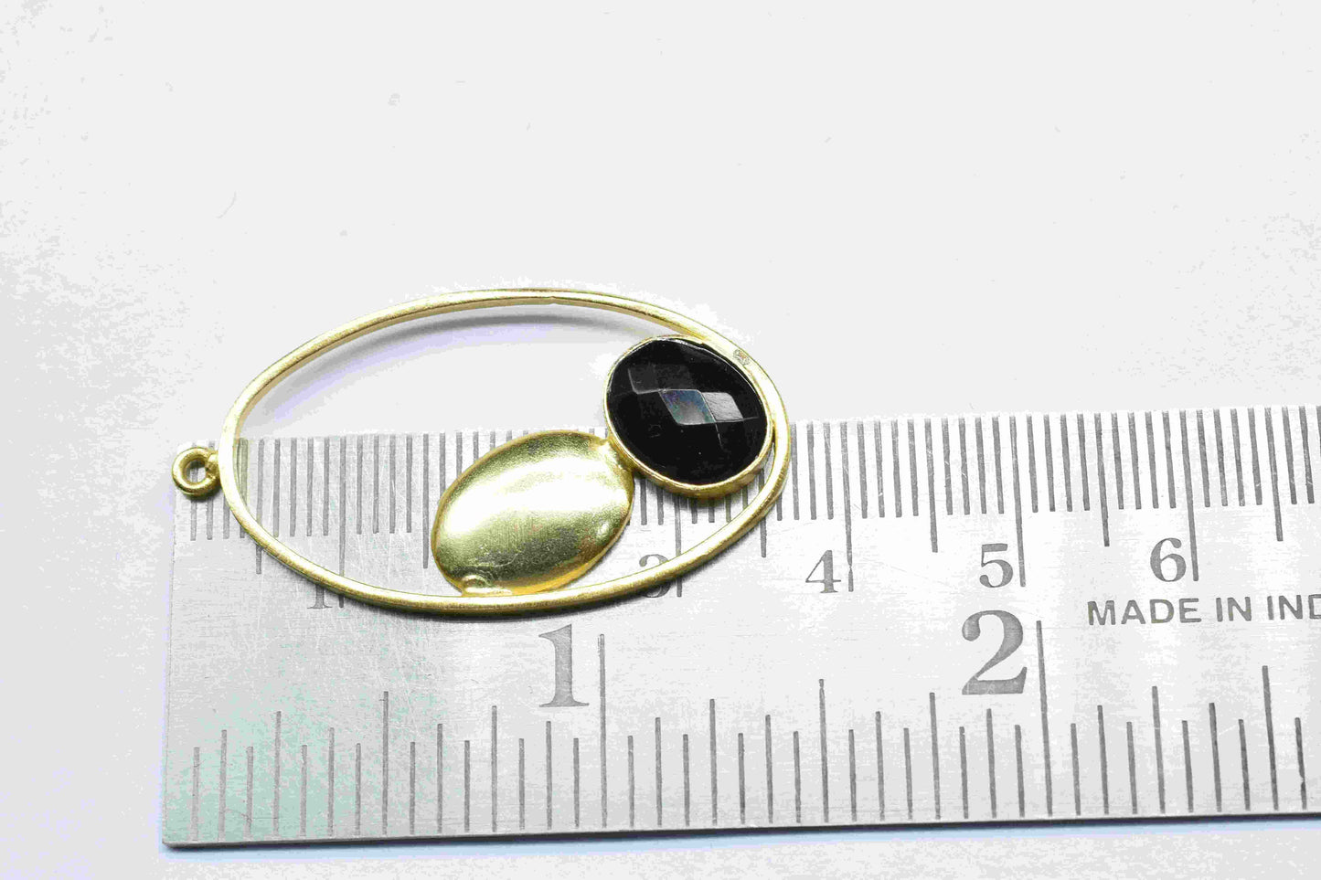 Black Onyx Gemstone Component Earring, Finding Oval Shape Earring Connector, Gemstone Component Earring, Finding Necklace Component Jewelry
