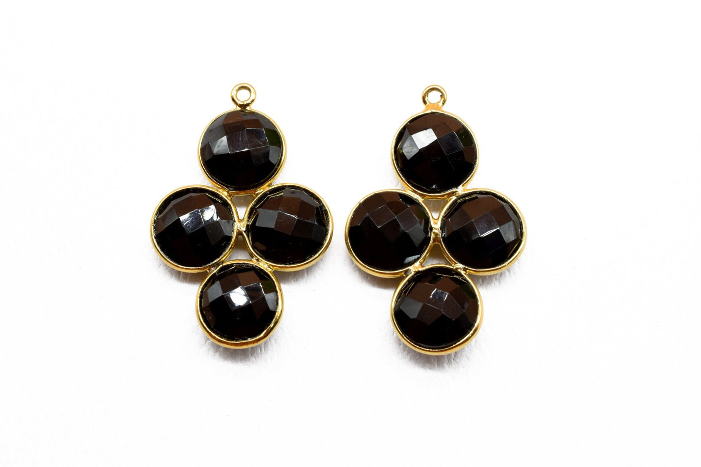 Black Onyx jewelry component,Black Onyx Attached Bezel,Black Onyx connector,Black Onyx Necklace Pendant,Gemstone component, Jewelry Making