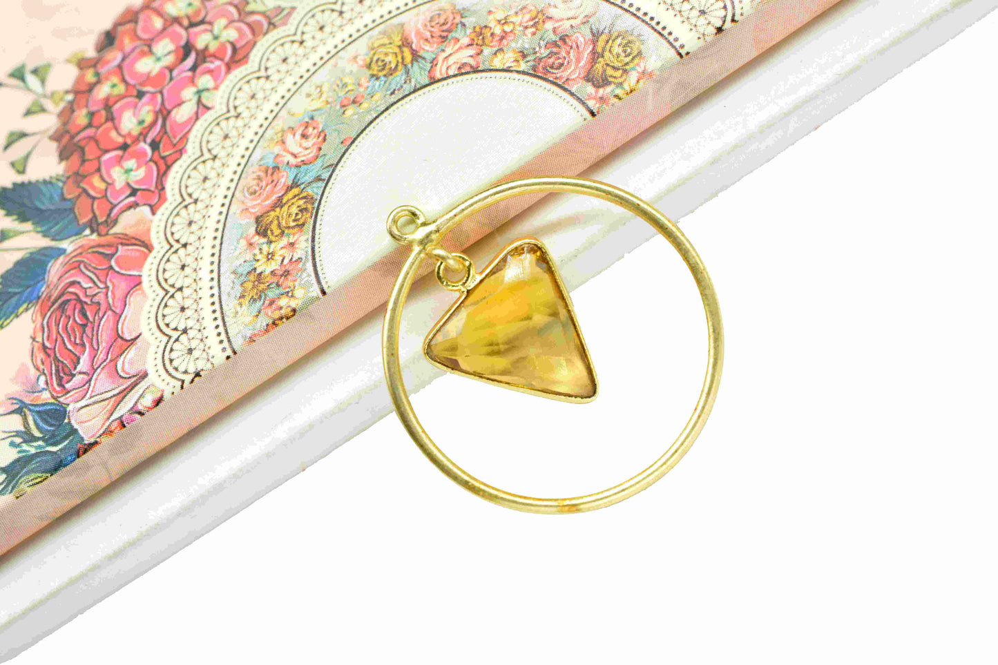 Handmade Triangle Bezel Pendant,Finding Round,Gemstone Circle Components,Beads Pendant Jewelry,Components Dangle Earring,Station Link Supply