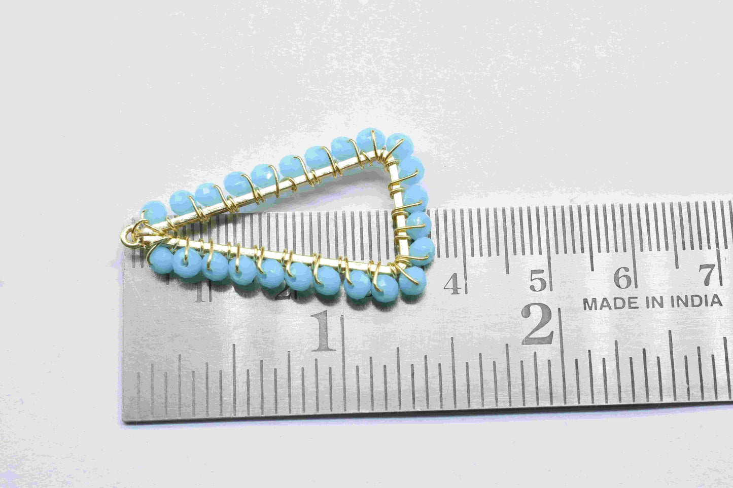 Turquoise Quartz Wire Wrapped Dangle Earring,Gemstone Component,Handmade Connector,Finding Necklace,Component Jewelry,Bead Earring Connector