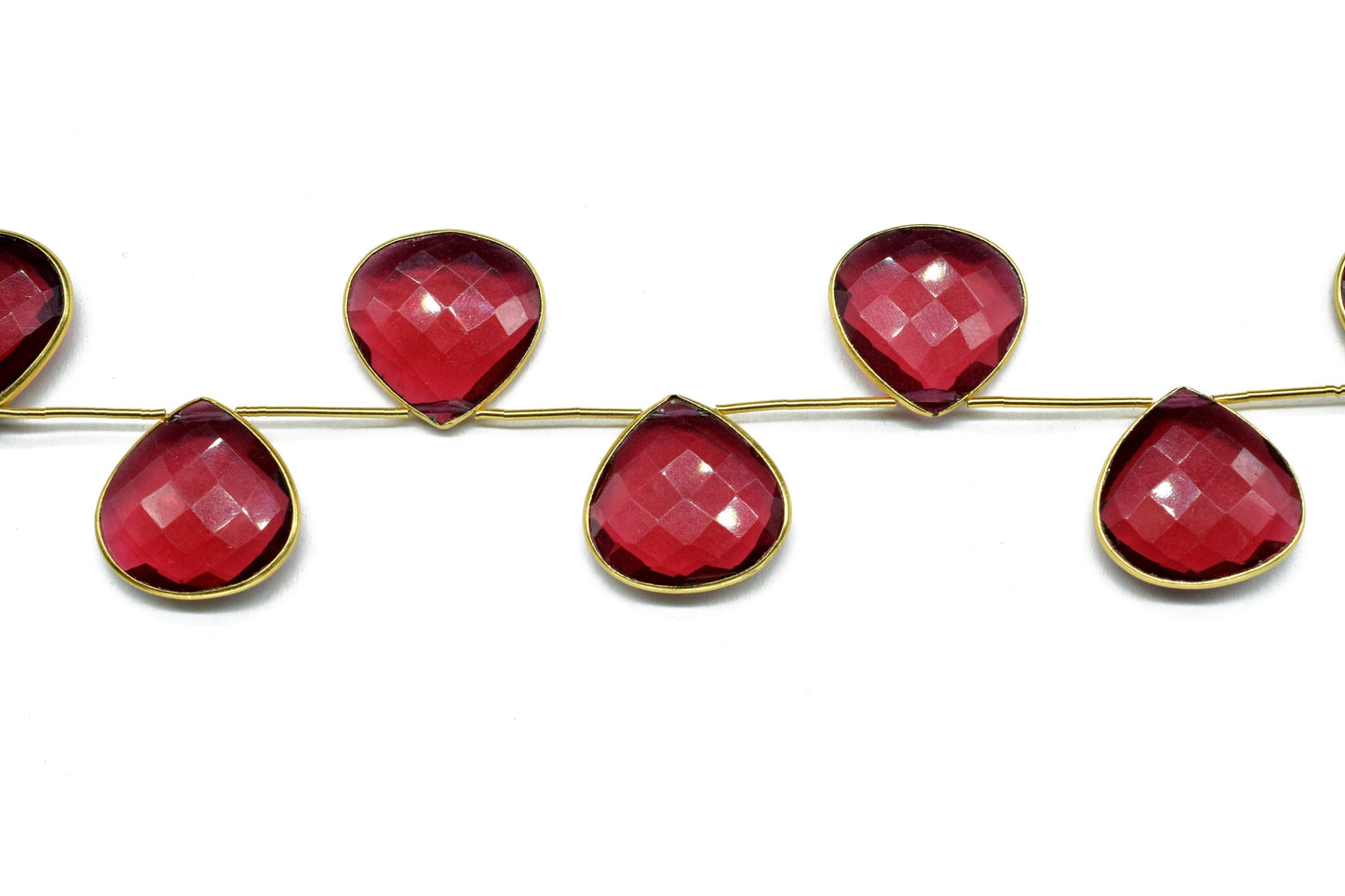 Pink Tourmaline 20mm heart shape charm strand,Drilled Charms strand,gemstone Charm,Faceted Gemstone JewelryMaking Component