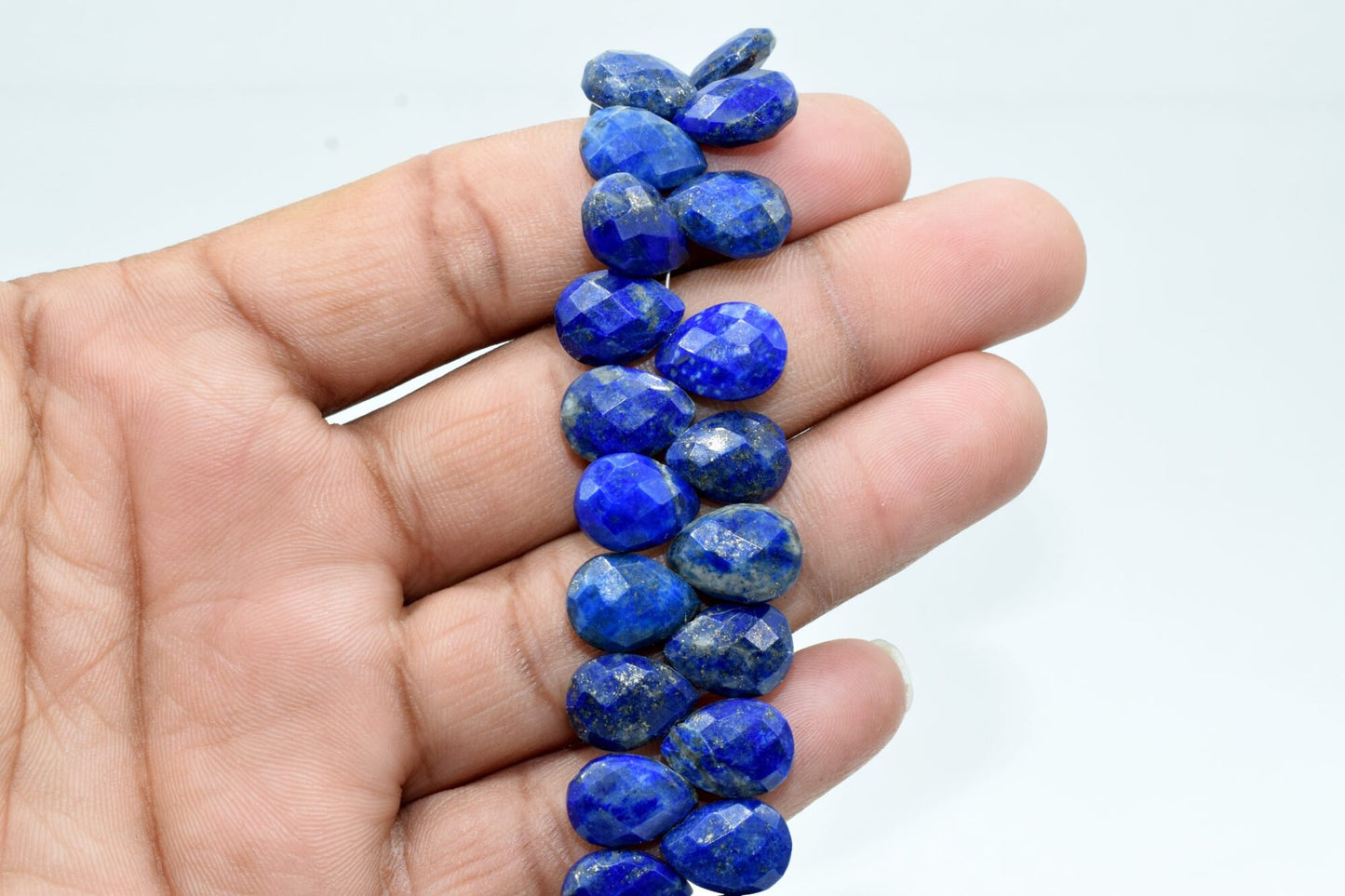 Natural Blue Lapis Lazuli 9x13mm Gemstone Briolettes,Lapis Lazuli Faceted Pear Shape Beads,Pear Shape Briolette,Blue Gemstone Briolette bead