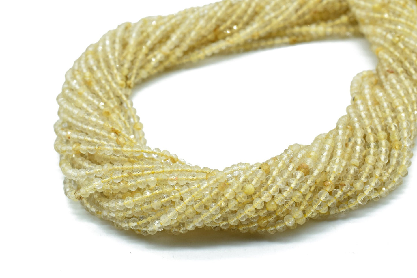 Golden Rutile beads,AAA Fine Quality beads,Micro Faceted Roundell Bead,Beads for Jewelry Supplies,Tiny Faceted Bead,golden beads,13'' strand