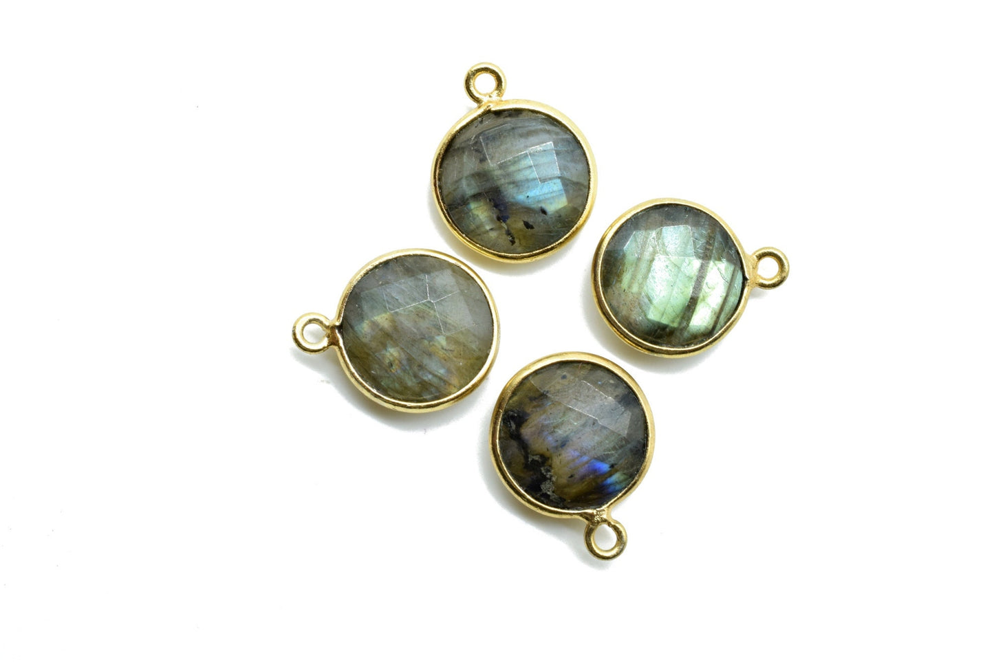 Labradorite 12mm Round Charm,Labradorite Pendant,Teardrop Pendant,Faceted Labradorite,Gemstone Charm,Gemstone Pendant,Labradorite Charms