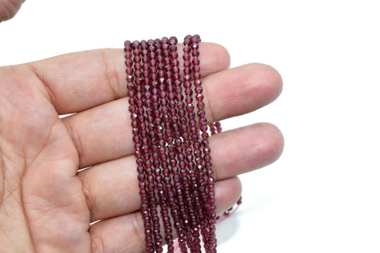 3mm Garnet Faceted Rondelle Beads,Garnet Beads Strand,Jewelry making beads,gemstone beads strand,red beads strand,red stone beads strand