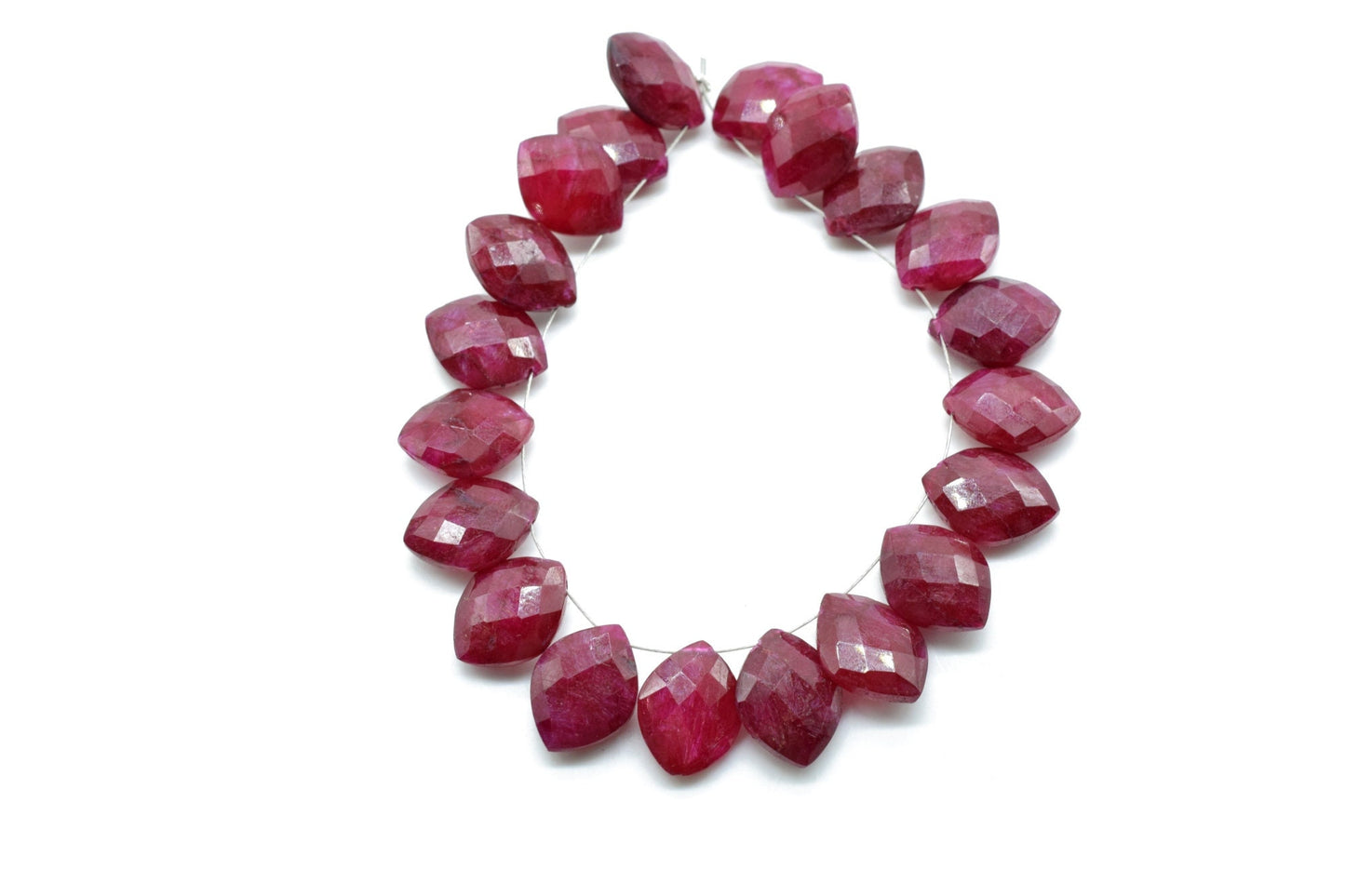 Finest Quality AAA Quality Ruby Faceted 10x13mm Marquise Shape Briolettes,Ruby briolettes for making jewelry,Genuine Ruby Briolettes, beads
