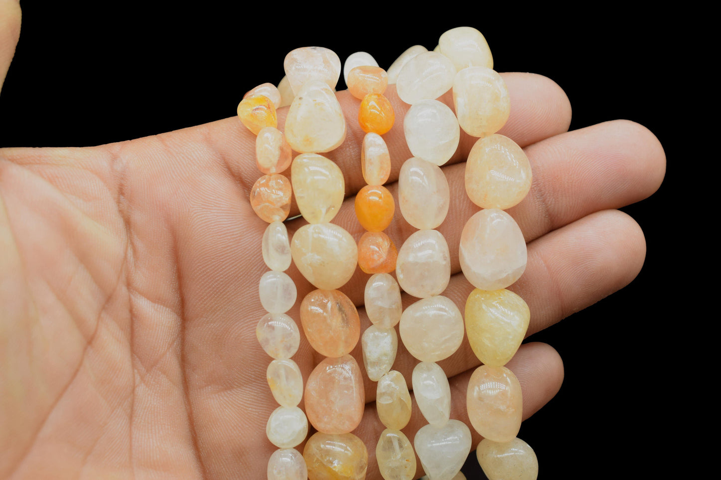 Natural Gemstone Nuggets Beads/Smooth Beads/Jewelry Making Craft/Multi Moonstone Nuggets Beads/Handmade Jewelry/Jewelry Component/B'day Gift