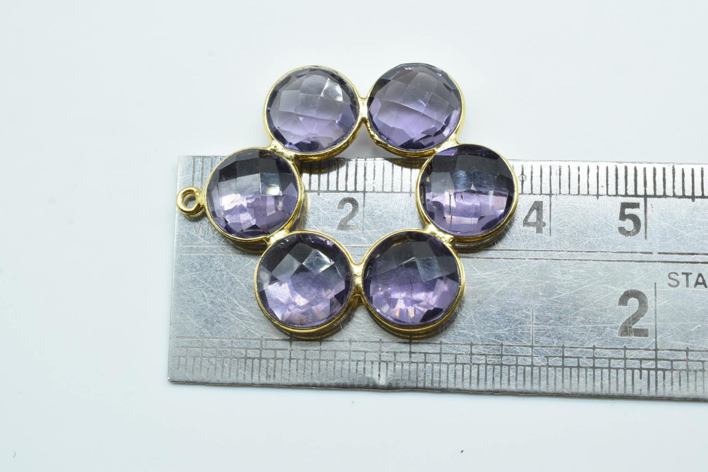 Amethyst Round Attached Bezel Pendant,Attached Bezel Earring,Amethyst Necklace Pendant,Amethyst Earring,Charm Pendant,DIY Jewelry Making
