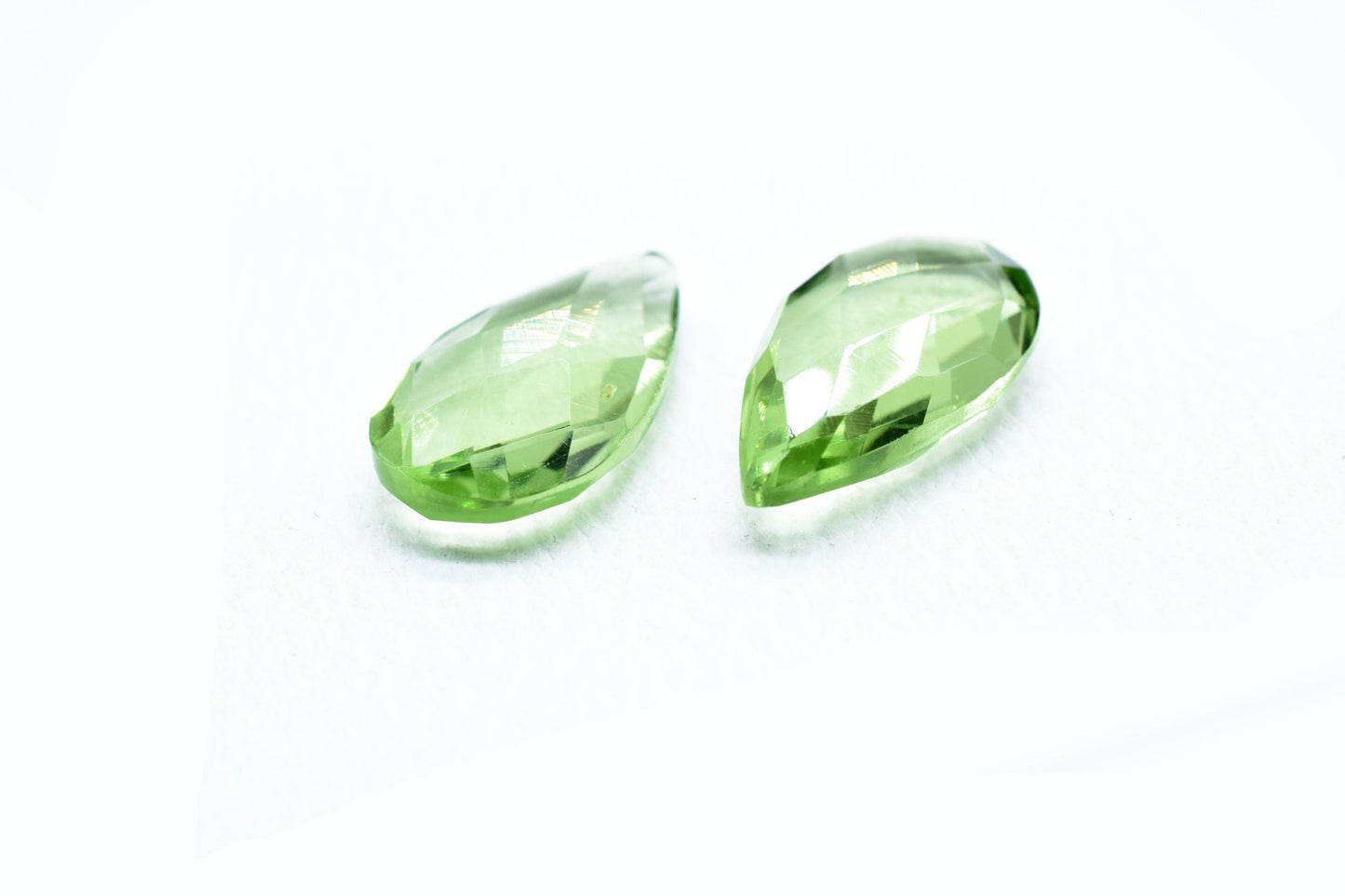 Green Amethyst Faceted Pear Shape Briolettes,10x18mm Pear Shape Beads,Green Amethyst Briolettes,Faceted Pear Beads,Amethyst Jewelry Beads