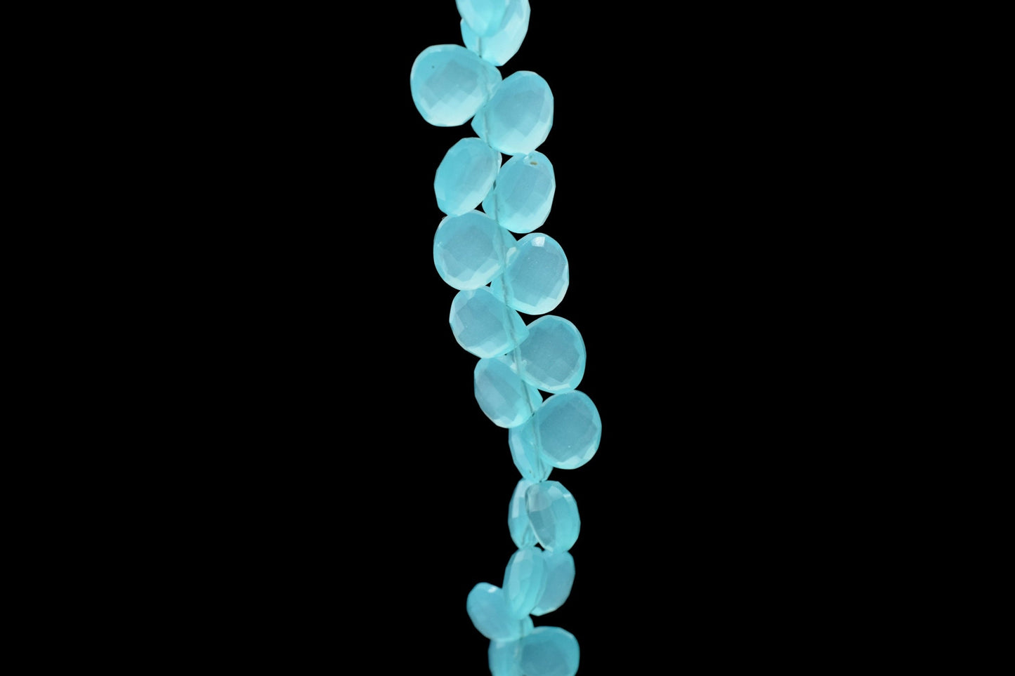 Peru Chalcedony 10mm Faceted heart Shape Briolettes,Jewelry Making Gemstone,Pear Shape Beads,AAA Briolettes,Peru Chalcedony Teardrop Beads
