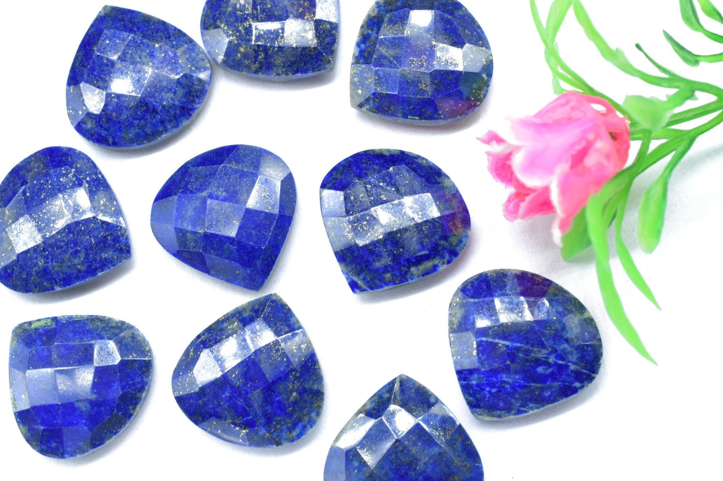 Lapis Lazuli 20mm Faceted Heart Shape Briolette,Lapis Lazuli Faceted Briolette,Gemstone Briolette,Lapis Heart Shape Briolette Jewelry
