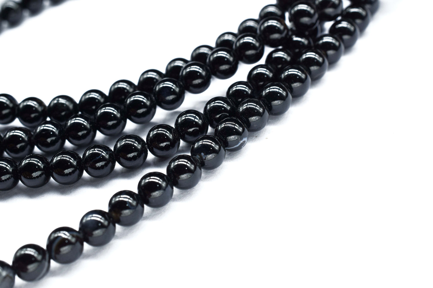 Black Onyx Smooth Gemstone Briolettes,Onyx Beads Strands Jewelry,Black Onyx Gemstone 6mm To 7mm Round Shape 15 Inch Beads Strands Jewelry