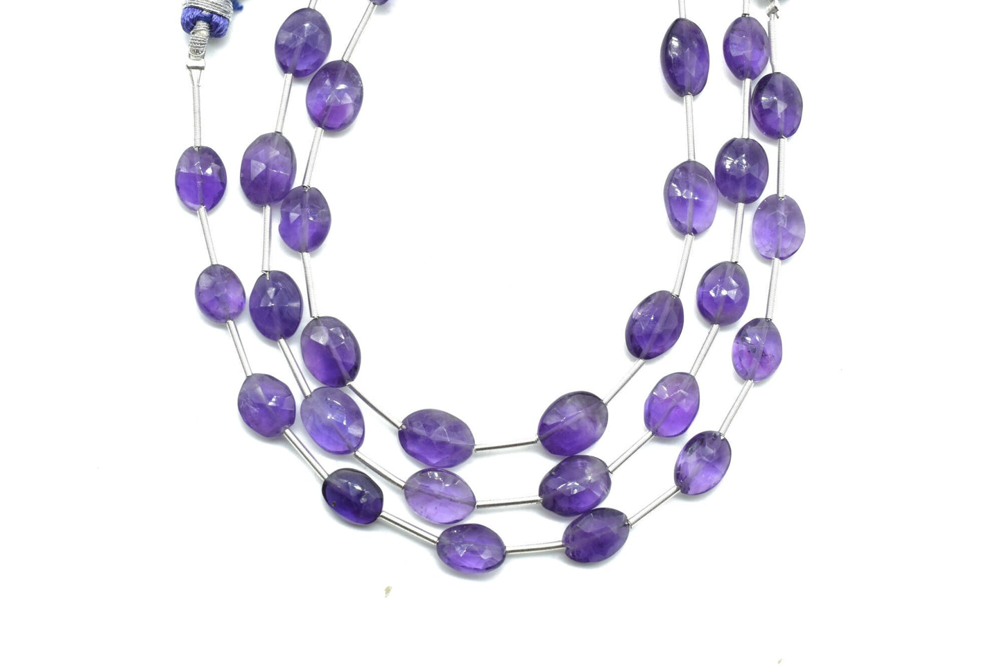 Amethyst Oval Shape 8x10mm briolettes,Vertical Top Drilled briolettes,Faceted Oval Briolettes,Good quality Oval Facet Briolettes,Amethyst