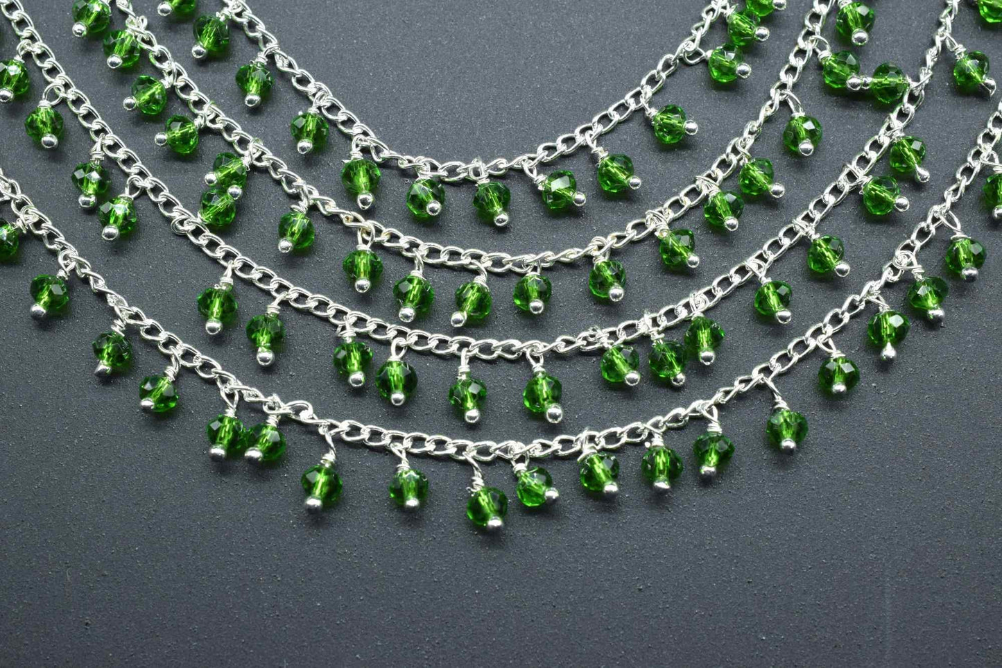 Peridot Cluster Rosary Chain,Peridot Faceted Rosary Chain,Dangling Rosary Chain,Unqiue Rosary,Wire Wrapped Beads Rosary,Beads Rosary Chain