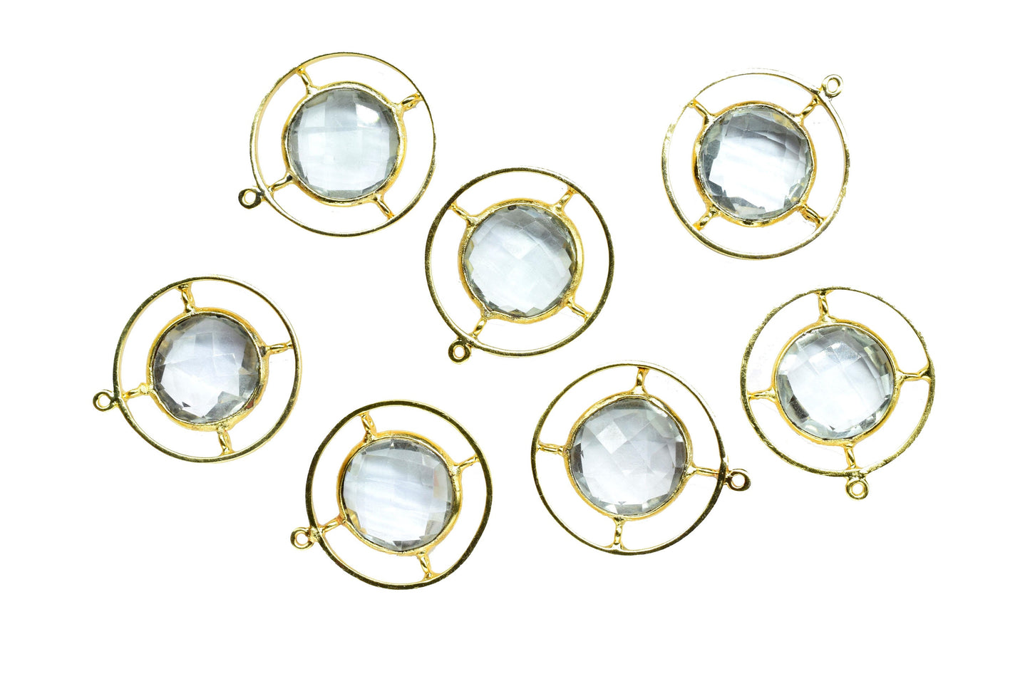 Gemstone Findings Pendant,Handmade Oval Pendant Charm,Single Bail Component,tation Bezel Link,Craft Supplies Tools,Round Findings Connector