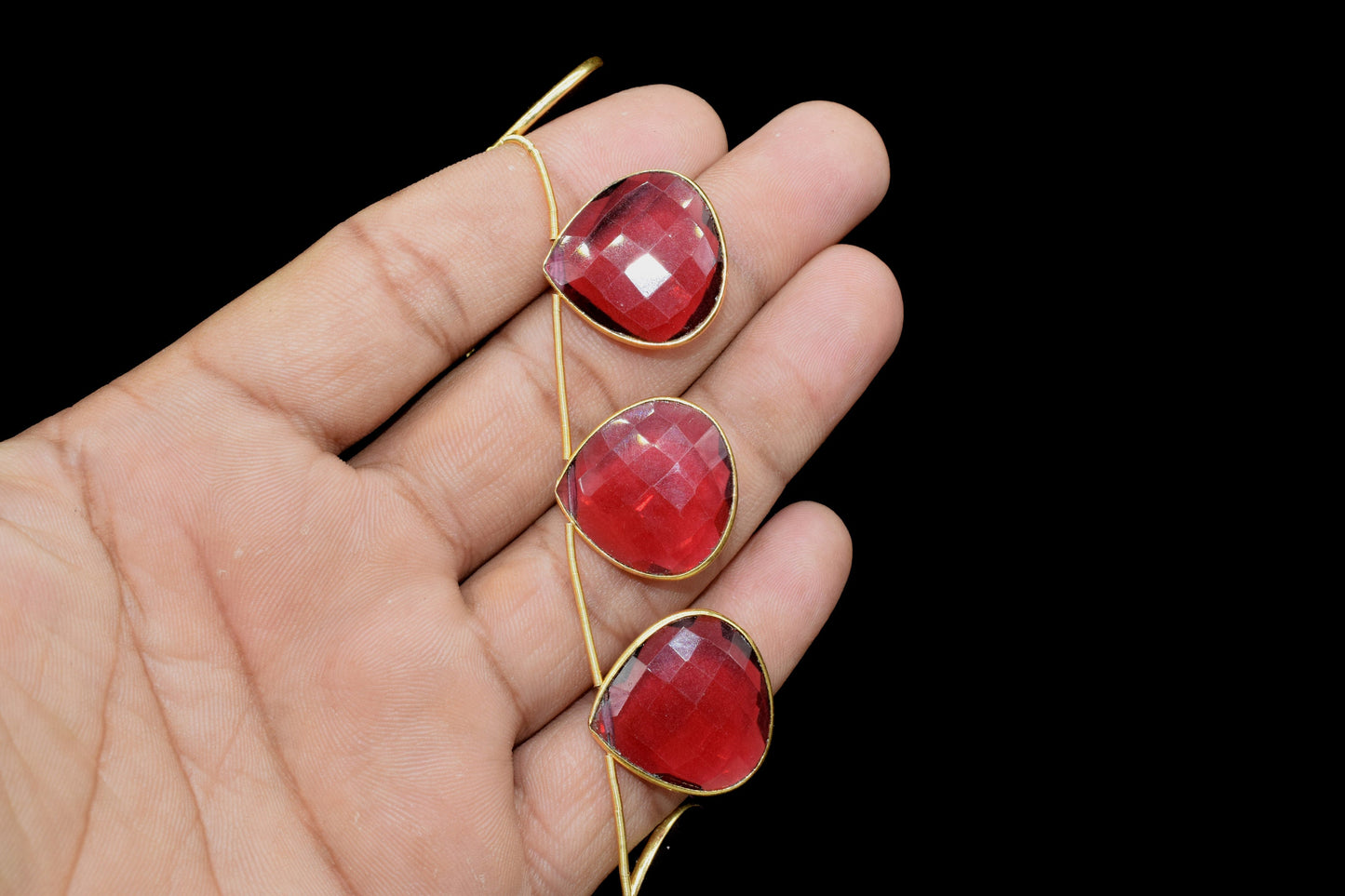 Pink Tourmaline 20mm heart shape charm strand,Drilled Charms strand,gemstone Charm,Faceted Gemstone JewelryMaking Component