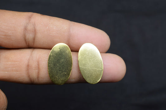 Gold plated Brass Earring post Studs,Oval shape Earring connector,Brass Earring charms,Earring findings jewelry,Brass Jewellery,Wedding Gift