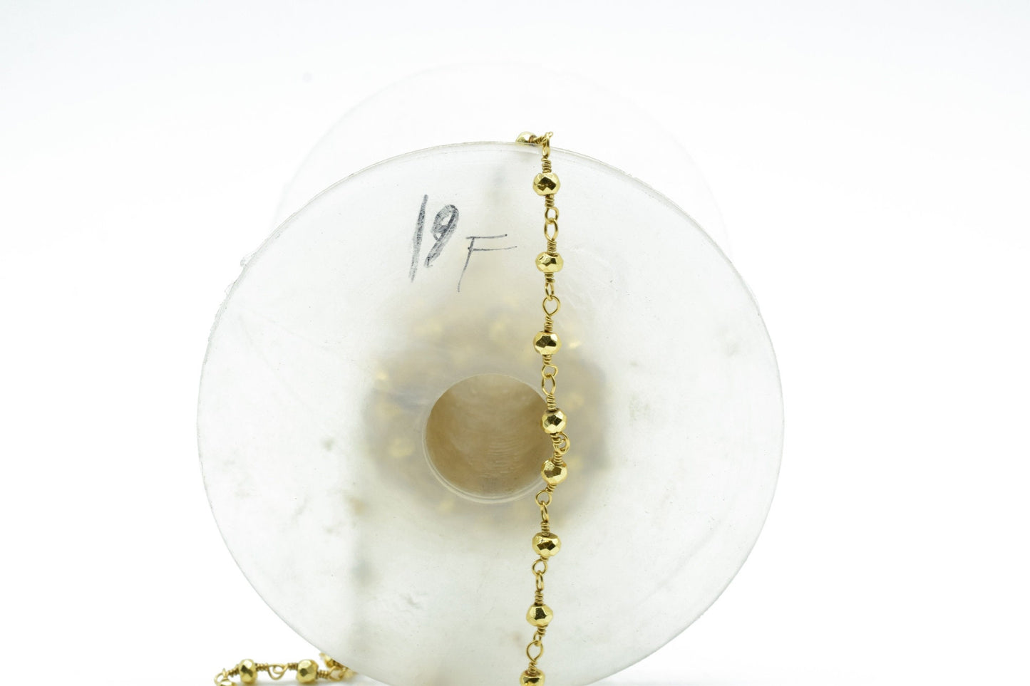 Gold Pyrite 3mm Beaded Chain,Pyrite Wire Wrapped Chain,Pyrite Brass chain,Pyrite Jewelry Making Chain,Pyrite Beads rosary chain,Gold Pyrite