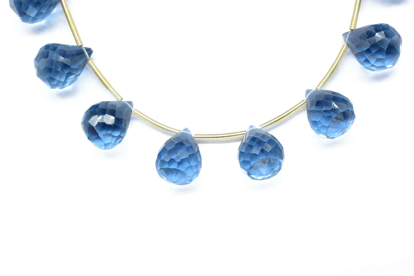 London Blue Topaz Teardrop Shape Briolette,10x14mm Drop Beads,AAA Quality Briolette,Topaz Briolette,Topaz Briolette Jewelry,Gemstone Bead