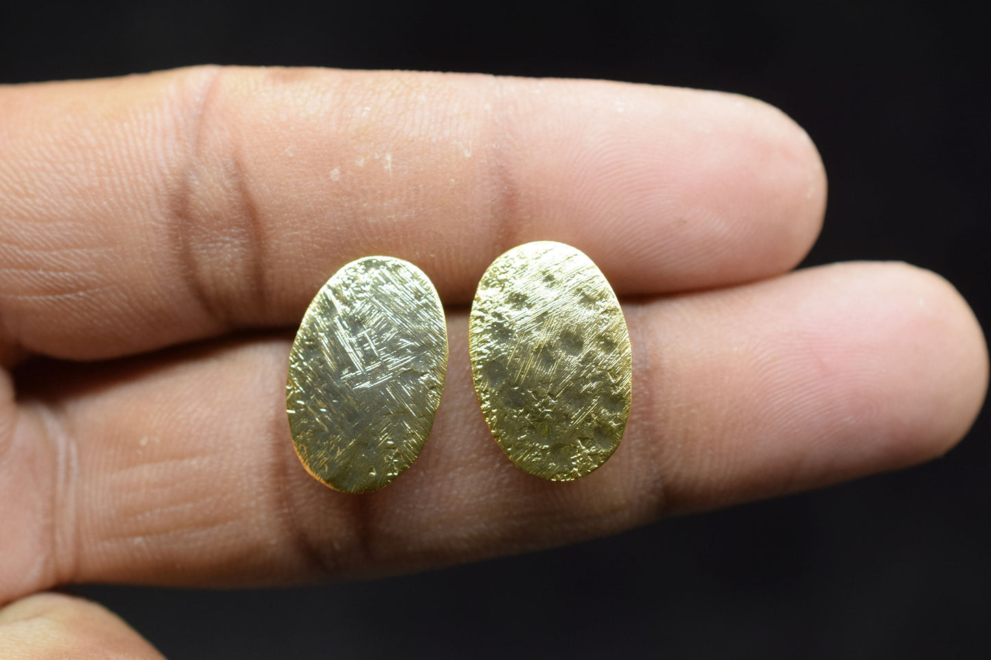 Brass Handmad Earring Connector,12x18mm Oval Shape Brass Earring connector,Gold Plated Brass Jewellery,Studs Post connector,Brass Earring,