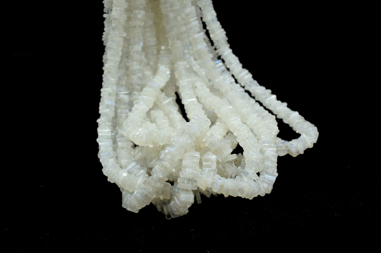 Moonstone Heishi Beads Size 4-6MM 16 inch strand Approx,Moonstone Heishi Beads,Moonstone Heishi Cut Beads,Moonstone bead,Square smooth Beads