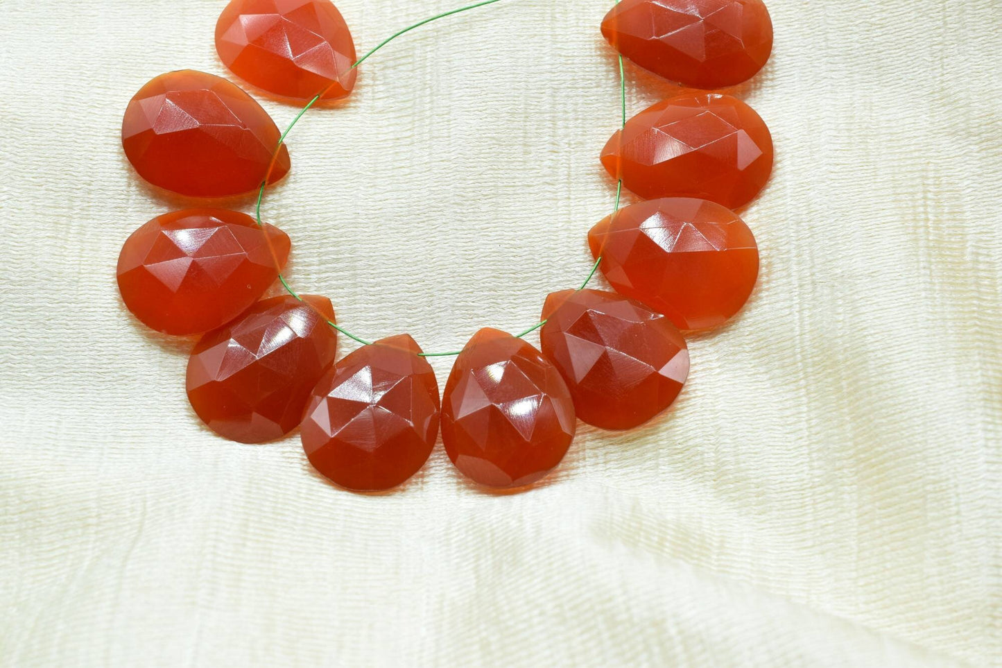 carnelian  Drop briolettes,Side drilled Briolette,carnelian Pear Shaped Faceted Briolettes,carnelian fancy briolettes,jewelry,carnelian bead