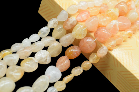 Natural Gemstone Nuggets Beads/Smooth Beads/Jewelry Making Craft/Multi Moonstone Nuggets Beads/Handmade Jewelry/Jewelry Component/B'day Gift