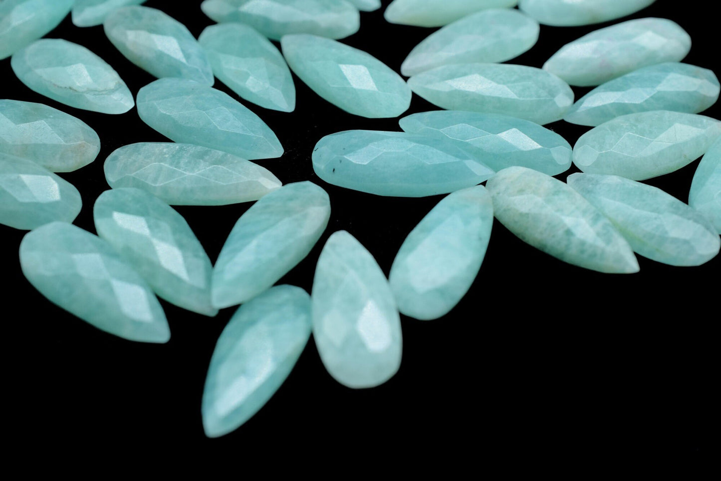 Amazonite 8x20mm Faceted Pear Shape Briolettes,Teardrop Faceted Beads,Natural Gemstone Briolettes,Amazonite Teardrop Briolettes,Jewelry Bead