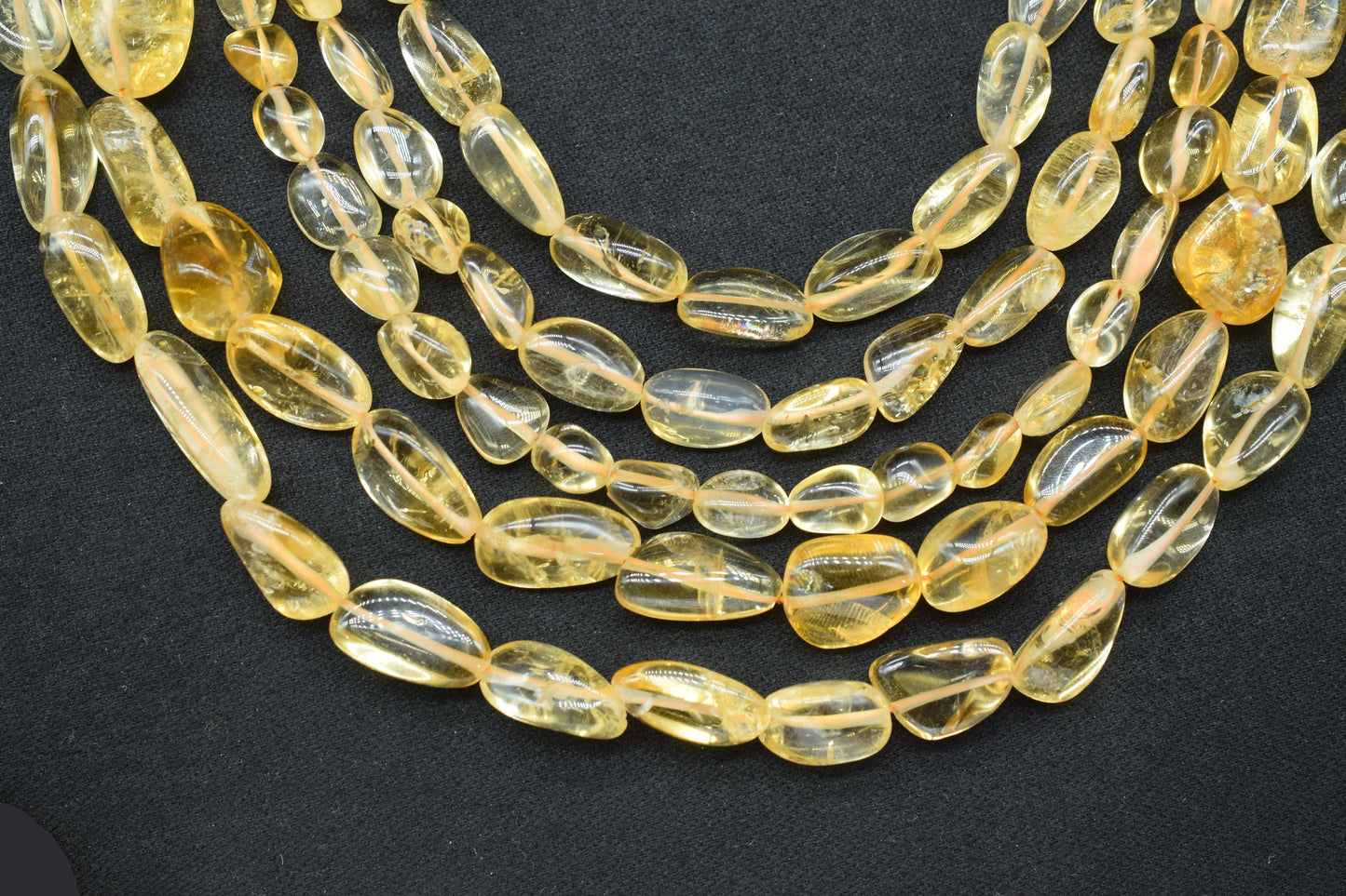 Natural Gemstone Nuggets Beads/Smooth Beads/Jewelry Making Craft/Citrine Nuggets Beads/Handmade Jewelry/Jewelry Component/B'day Gift