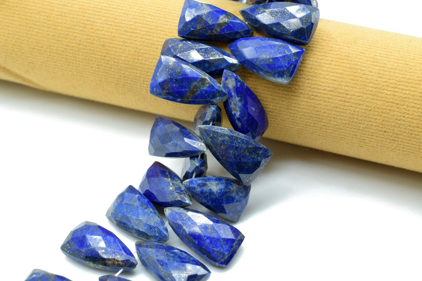 Natural Lapis Lazuli Fancy Faceted Pyramid Shape Beads,8x16mm faceted Tringle Beads,Fancy Trillion beads,blue Gemstone briolettes,Lapis bead
