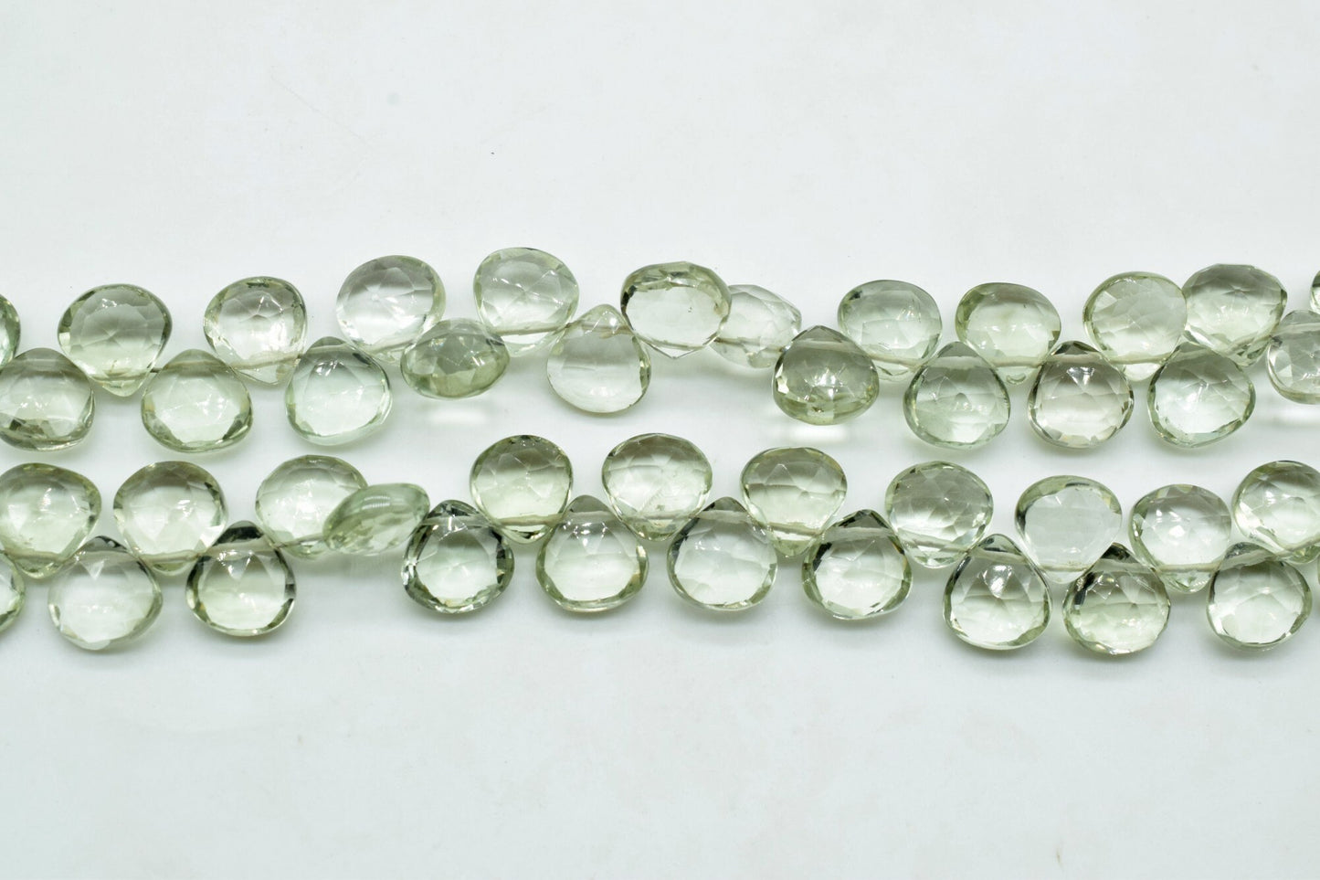 Natural Green Amethyst Heart Shape Briolette,green Faceted Heart Shape beads,Side Drilled beads,AAA Quality Briolettes,jewelry making beads,