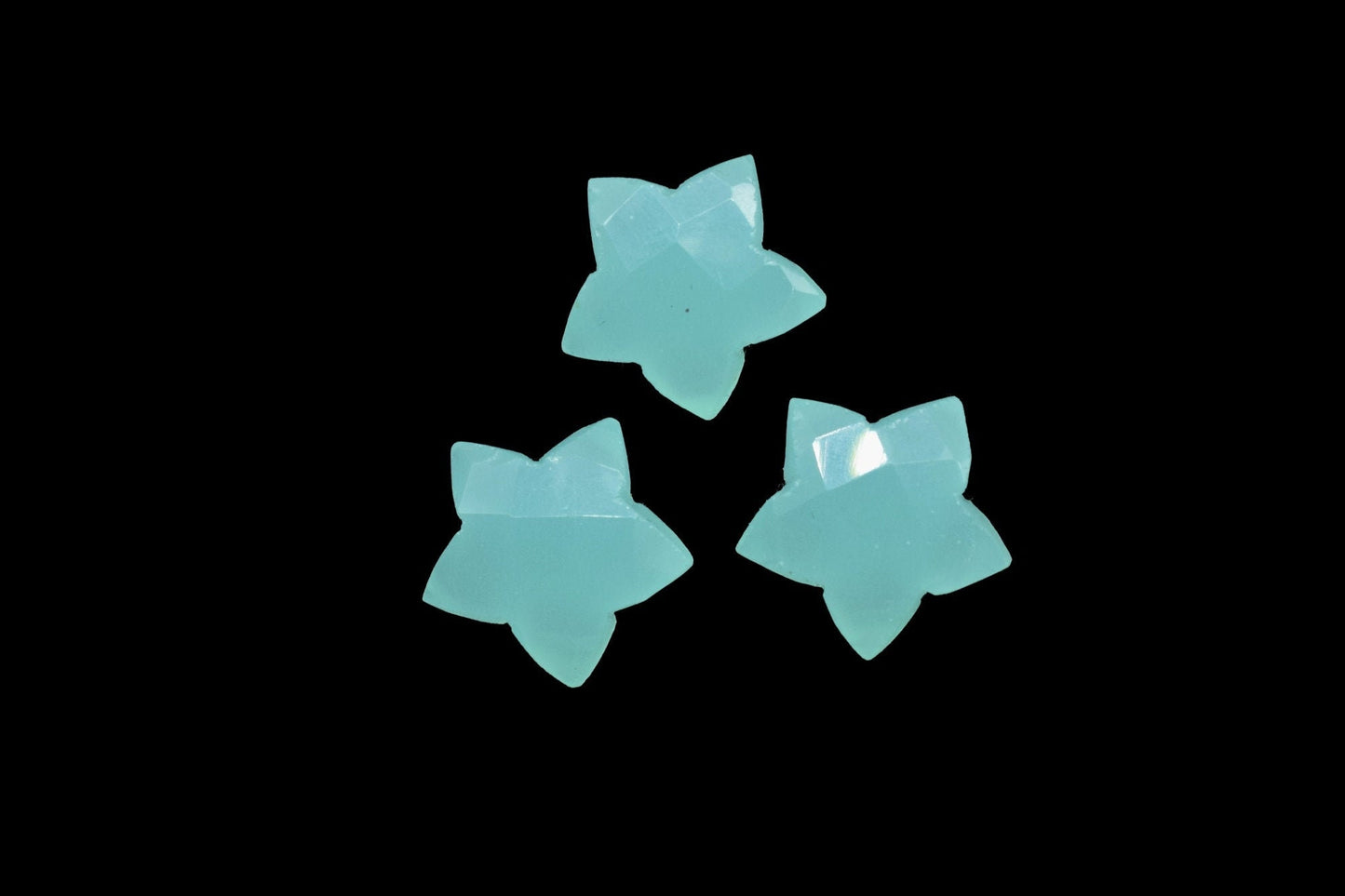 Aqua Chalcedony 14mm carved star shape Briolettes,star shape Faceted Briolette,Gemstone,Hand Carved Briolette,Carving Gemstone,Carved stones