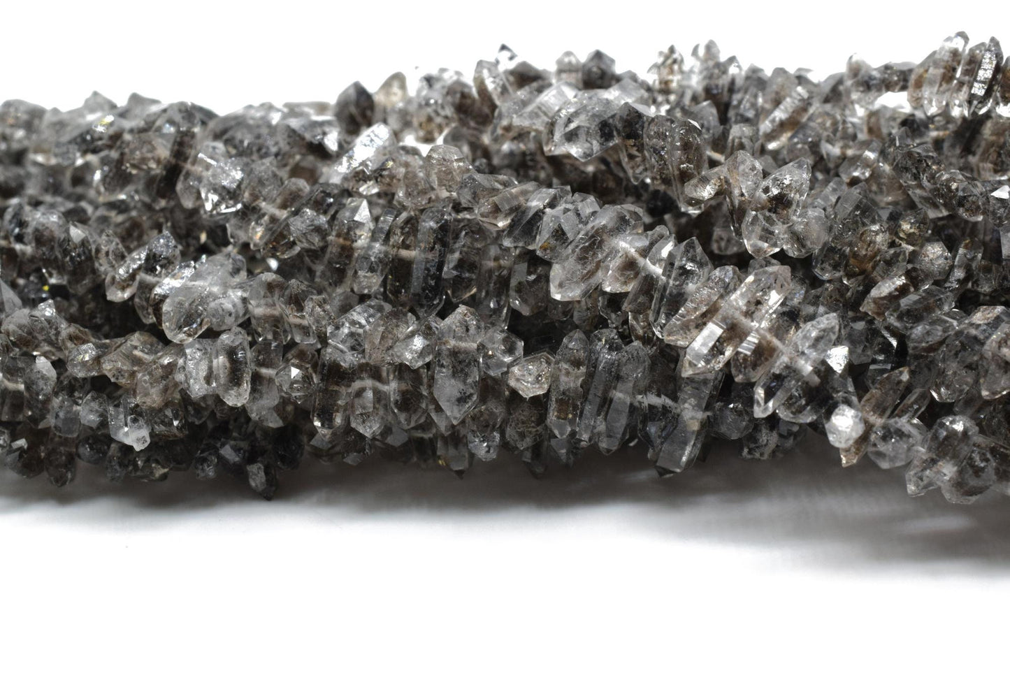 Sparkling Herkimer Black Diamond Quartz, Full Drill, Faceted Nuggets,Herkimer Diamond Nuggets stone,Herkimer jewelry making supplies crafts