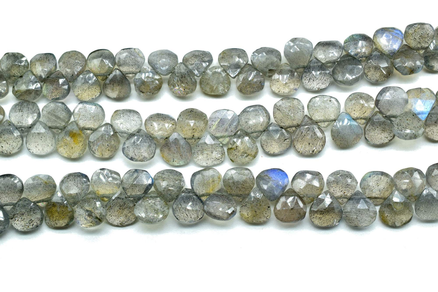 6mm Heart Faceted Beads Labradorite Faceted Briolettes,AAA Quality,June Birthstone Jewelry,Wholesale Gemstone beads,Jewelry Making,Gift