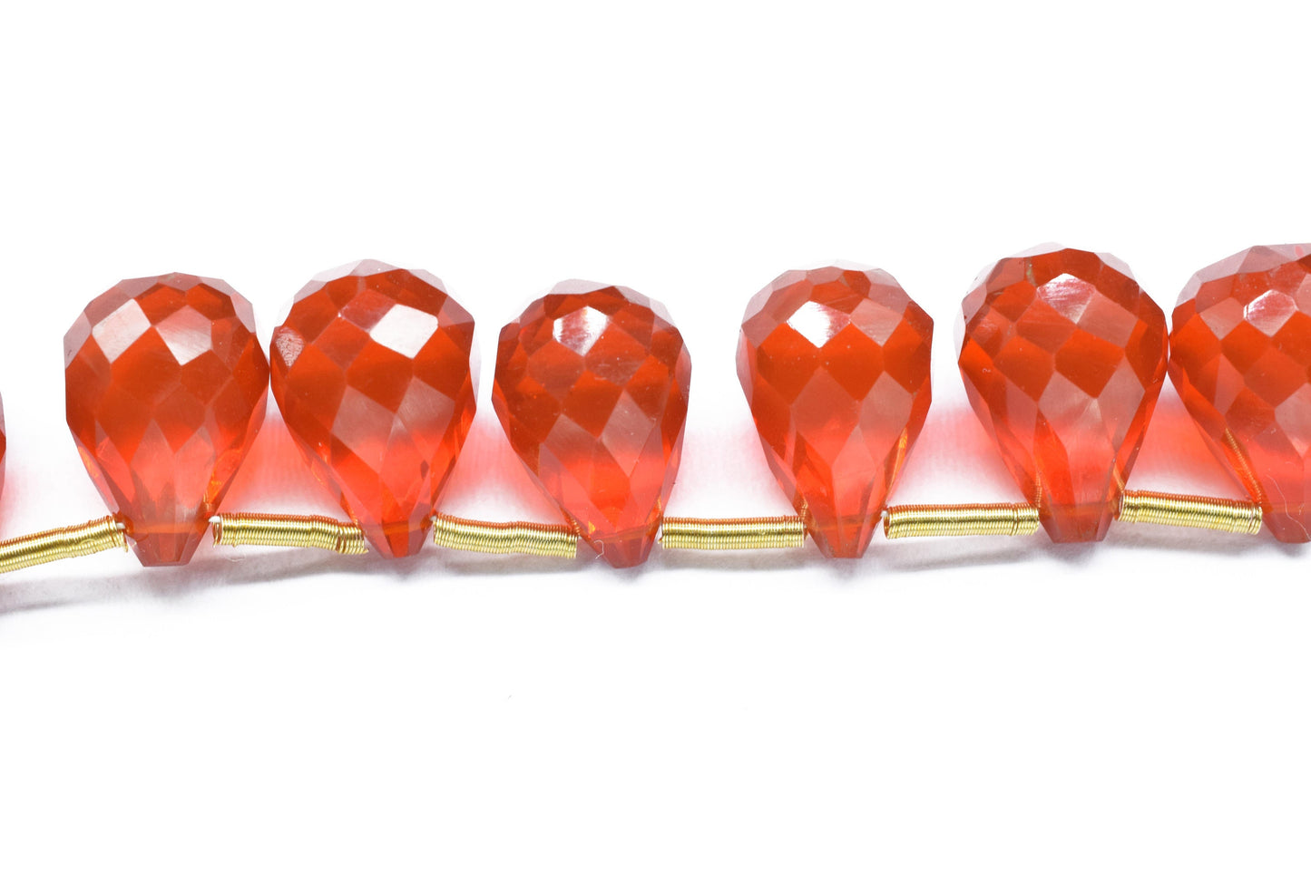 Carnelian Teardrop Shape Briolette, 10x14mm Drop Beads , Carnelian Faceted Drop Shape Briolette , AAA Quality Briolette , Gemstone Beads