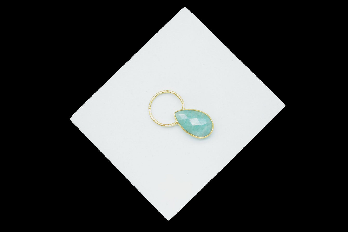 Gemstone Amazonite Jewelry Pendant/Amazonite Jewelry/Gold Plated Jewelry/Brass Connector Jewerly/Handmade Jewelry/Women Jewelry/B'day Gift